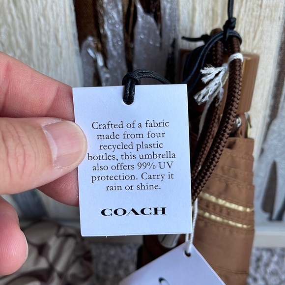 COACH Uv Protection Signature Mini Umbrella NEW! - Picture 4 of 5